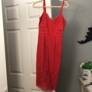 Bright coral Express dress